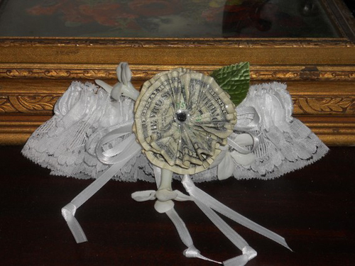 1Money Flower Wedding Garter