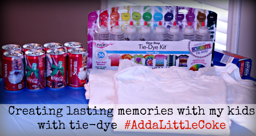 Creating lasting memories with my kids with tie-dye #AddaLittleCoke