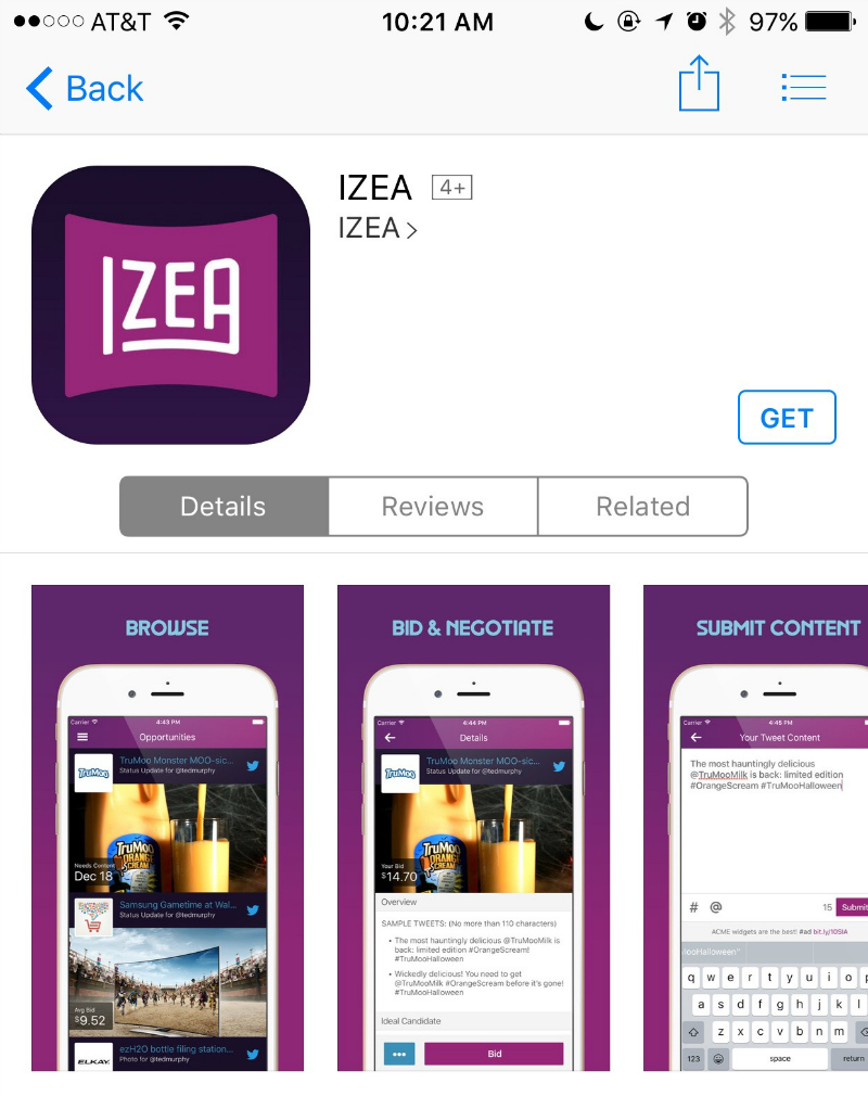 IZEA iOS is now in the app store!